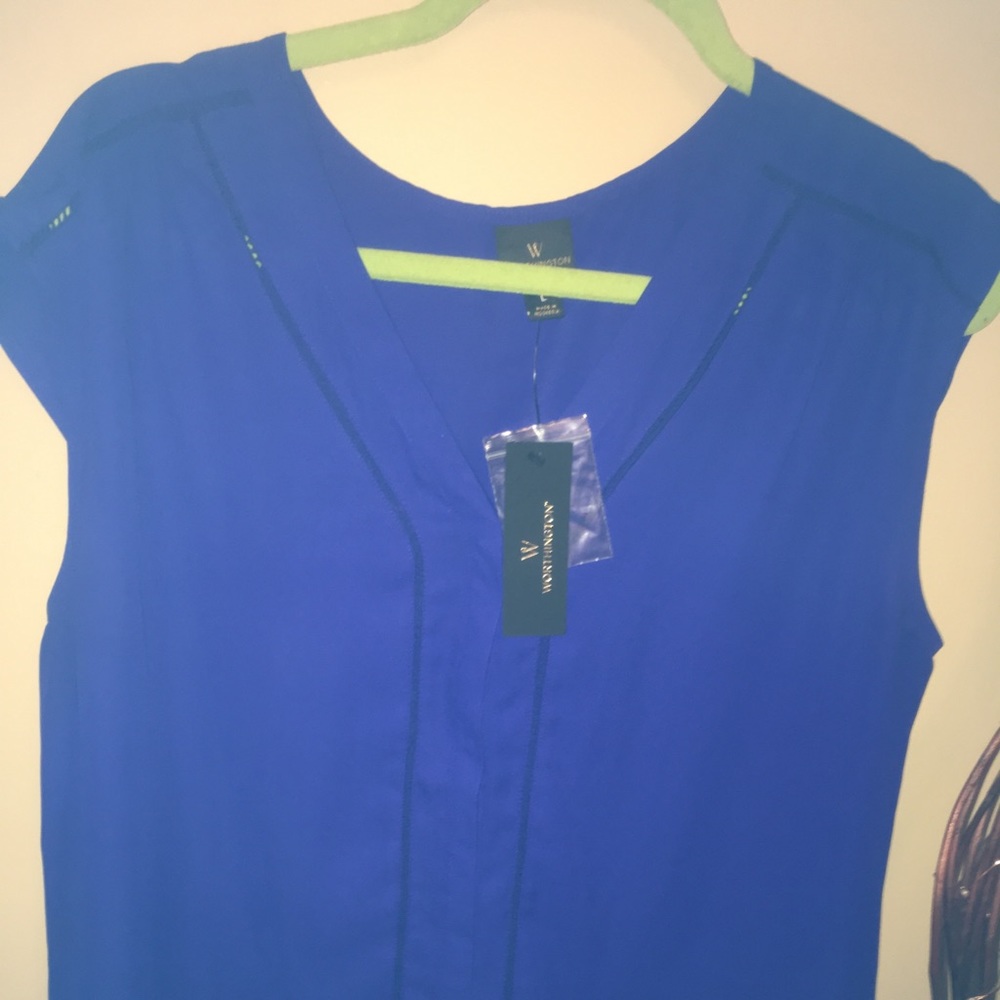 Worthington Royal Blue Sleeveless Top